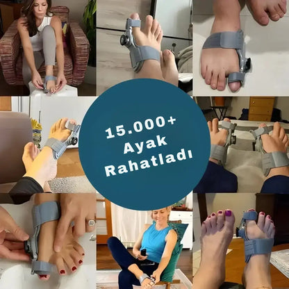 Evona™ Ayak Baş Parmak Kemik Düzeltici ile 15.000+ ayak rahatlatma deneyimi, farklı pozisyonlarda kullanımı.