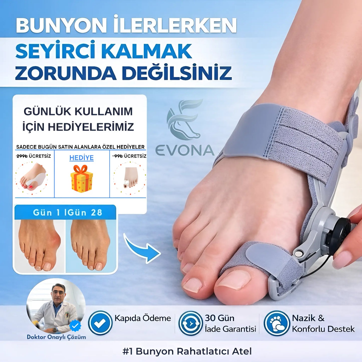 Evona™ Ayak Baş Parmak Kemik Düzeltici
